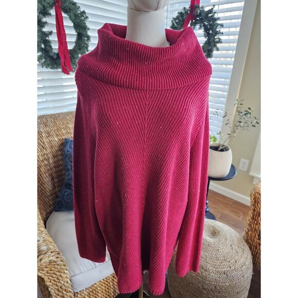 Talbots Sweaters - Talbots Cowl Neck Ribbed Knit Sweater Women's Size XL NWT